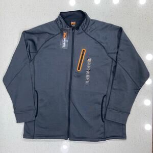 NWT Timberland PRO Men's Reaxion Full-Zip Fleece, Charcoal Heather, 2X-Large